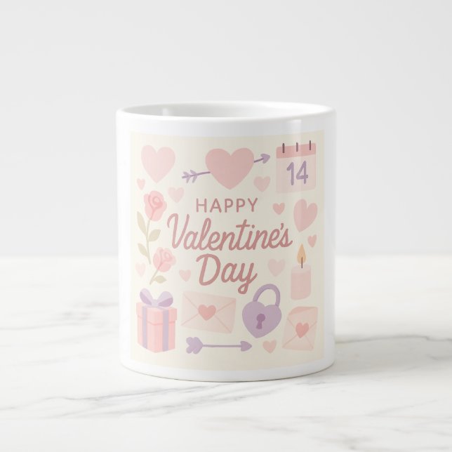 Pastel Valentine's Day Mug  (Front)