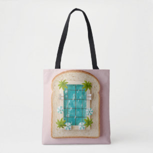 Pastel Vaporwave Pool Toast Tote Bag