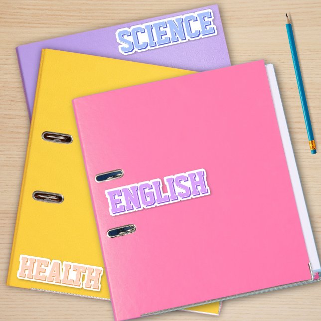 Pastel Varsity School Subject Stickers (Creator Uploaded)