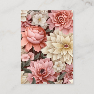 Pastel Vintage Floral Seamless Pattern Business Card