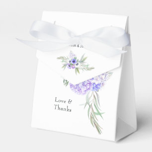 Pastel Violet Floral Wedding Favour Box