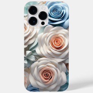 PASTEL WATERCOLOR 3-D LOOK ROSES Case-Mate iPhone 14 PRO MAX CASE
