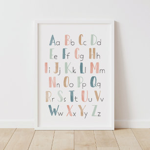 Pastel Watercolor Alphabet ABC Classroom Decor
