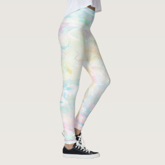 Pastel Watercolor Art Abstract Feminine Leggings 