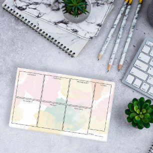 Pastel Watercolor Camo - Weekly Planner Post-it Notes