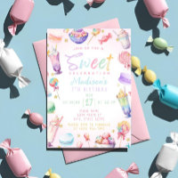 Pastel Watercolor Candy Land Birthday Party Theme