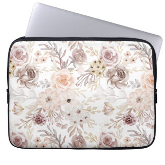 Pastel Watercolor Colourful Roses Laptop Sleeve