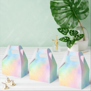 Pastel Watercolor Dream – Soft Rainbow Gradient  Favour Box