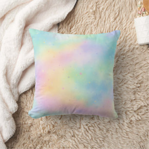 Pastel Watercolor Dream Throw Pillow – Soft