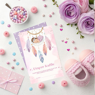 Pastel Watercolor Dreamcatcher Baby Shower Enclosure Card