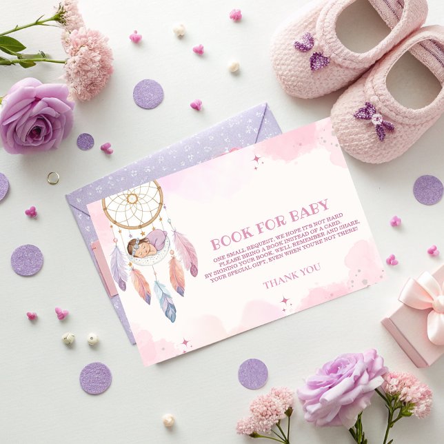 Pastel Watercolor Dreamcatcher Baby Shower Enclosure Card (Creator Uploaded)