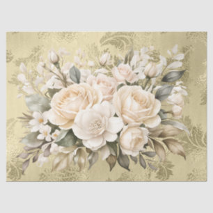 Pastel Watercolor Floral Bouquets Decoupage  Tissue Paper