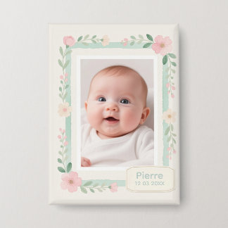 Pastel Watercolor Floral Empty Photo Frame