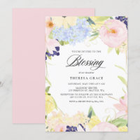 Pastel Watercolor Floral Frame Blessing