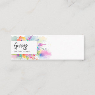Pastel Watercolor Florals Perfume Tester Mini Business Card