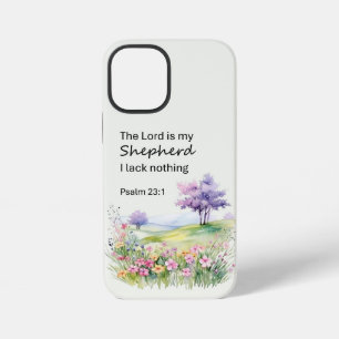 Pastel Watercolor Flowers  Psalm 23  iPhone 12 Mini Case