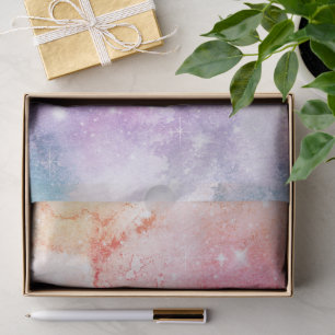 Pastel Watercolor & Galaxy Nebula Abstract Pattern Tissue Paper