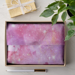 Pastel Watercolor & Galaxy Nebula Abstract Pattern Tissue Paper