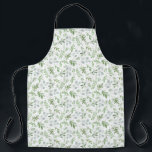 Pastel Watercolor Greenery Leaves Pattern Apron<br><div class="desc">Greenery theme apron. It features watercolor greenery pattern of pastel green leaves and branches. This leaves apron is perfect as a gift.</div>