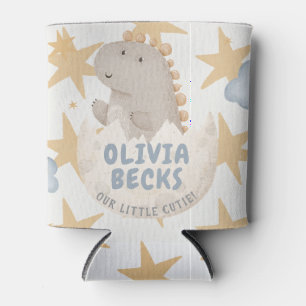 Pastel Watercolor Illustrative Baby Shower Can Cooler