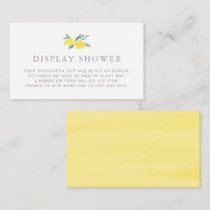 Pastel Watercolor Lemon Summer Display Shower Enclosure Card