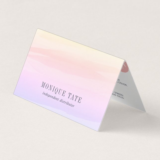 Pastel Watercolor Lip Distributor Tips & Tricks Business Card (Front)