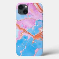 Pastel Watercolor Marble Surface in Soft Blues