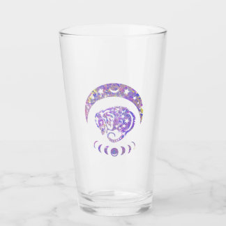 Pastel Watercolor Moon Possum Glass