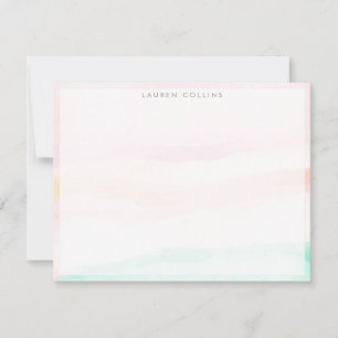 Pastel Watercolor Note Card