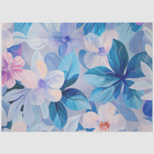 Pastel Watercolor Painted Flowers Decoupage Tissue Paper