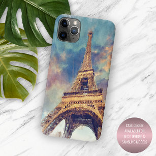 Pastel Watercolor Paris Eiffel Tower Art Painting Case-Mate iPhone Case