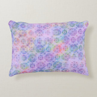 Pastel Watercolor Pattern Accent Pillow 