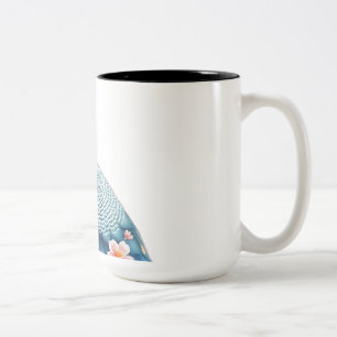 Pastel Watercolor Peacock Art Two-Tone Coffee Mug