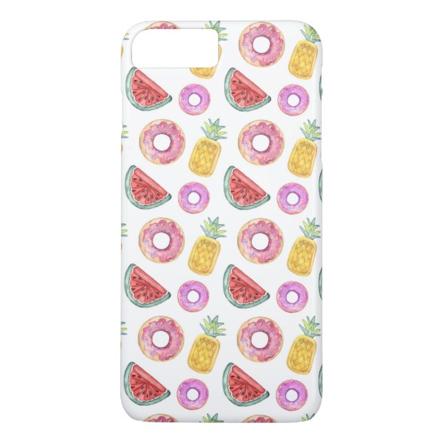 Pastel Watercolor Pool Float Pattern Case-Mate iPhone Case (Back)