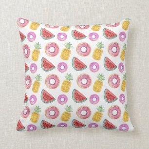 Pastel Watercolor Pool Float Pattern Cushion