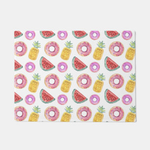 Pastel Watercolor Pool Float Pattern Doormat