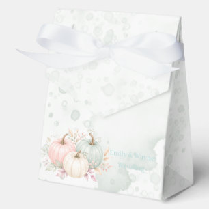 Pastel Watercolor Pumpkins Wedding Favour Box