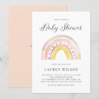 Pastel Watercolor Rainbow Baby Shower