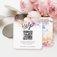 Pastel Watercolor RSVP QR Code
