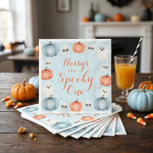 Pastel Watercolor Spooky One Halloween First Birth
