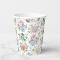 Pastel Watercolor Succulent and Cactus Pattern