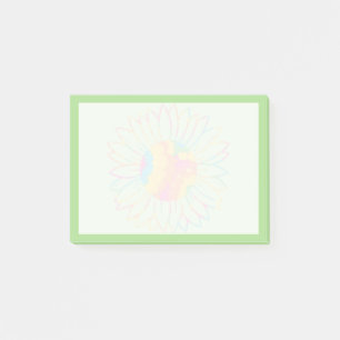 Pastel Watercolor Sunflower Design Post-it Notes