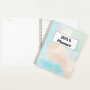 Pastel Watercolor Undated Organiser Weekly Planner