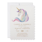 Pastel Watercolor Unicorn Birthday
