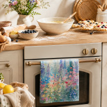 Pastel Watercolor Wildflower Meadow