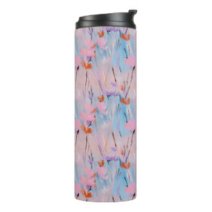 Pastel Watercolor Wildflower Thermal Tumbler