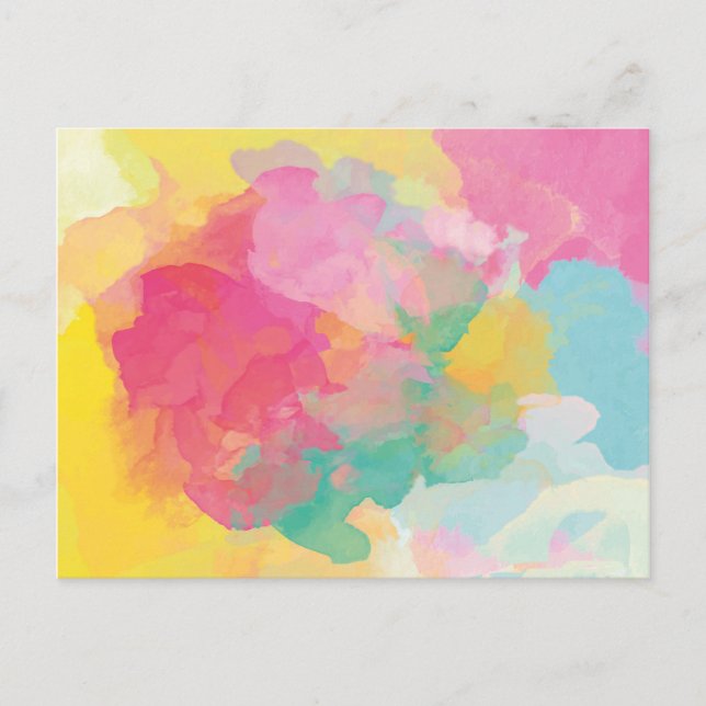 Pastel Watercolors Postcard (Front)