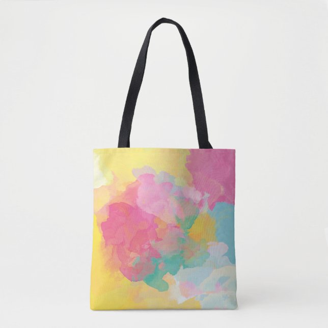 Pastel Watercolors Tote Bag (Front)