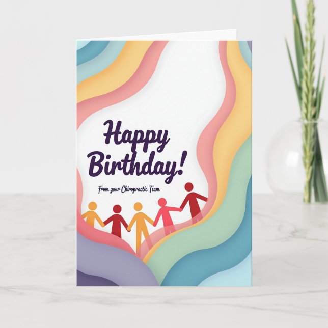 Pastel Wave Birthday Card (Front)