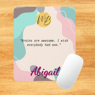  Pastel Wave Personalised Name Office Logo School Mouse Pad